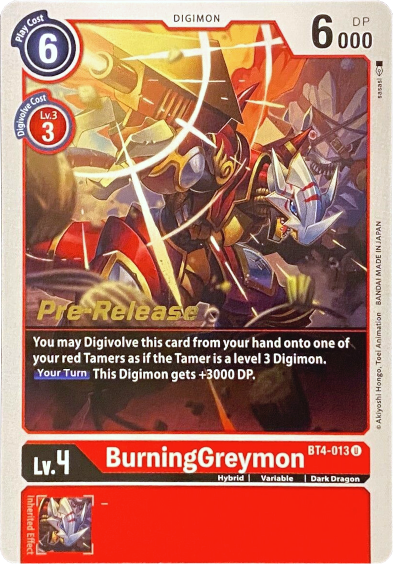 BurningGreymon [BT4-013] [Great Legend Pre-Release Promos] | Game Grid - Logan