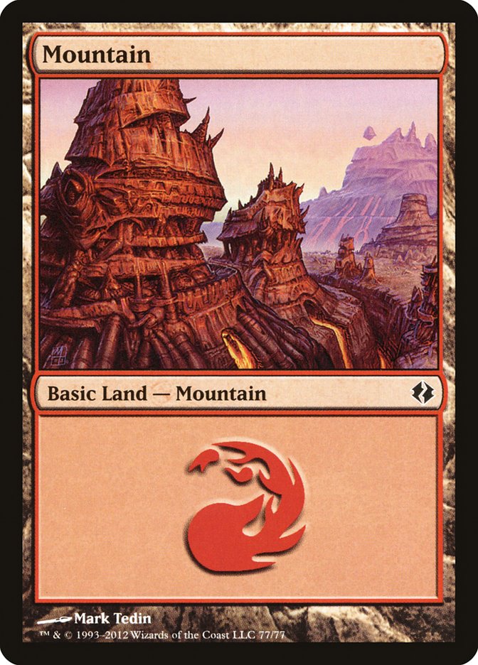 Mountain (77) [Duel Decks: Venser vs. Koth] | Game Grid - Logan