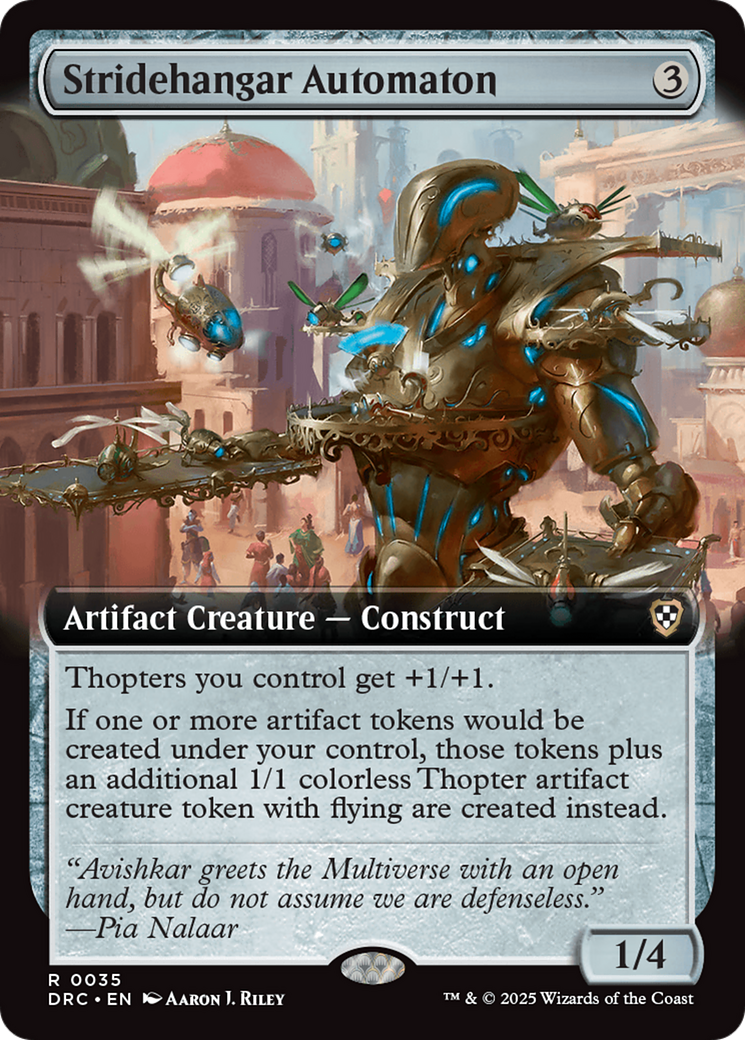 Stridehangar Automaton (Extended Art) [Aetherdrift Commander] | Game Grid - Logan