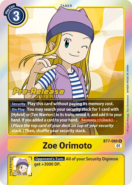 Zoe Orimoto [BT7-088] [Next Adventure Pre-Release Cards] | Game Grid - Logan