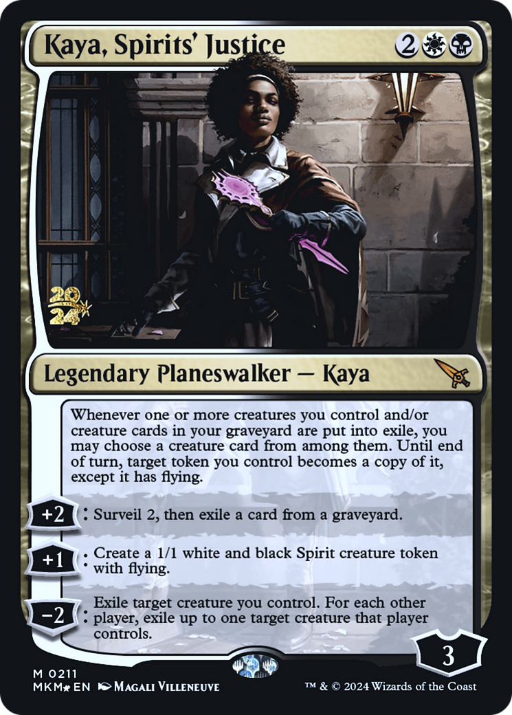 Kaya, Spirits' Justice [Murders at Karlov Manor Prerelease Promos] | Game Grid - Logan