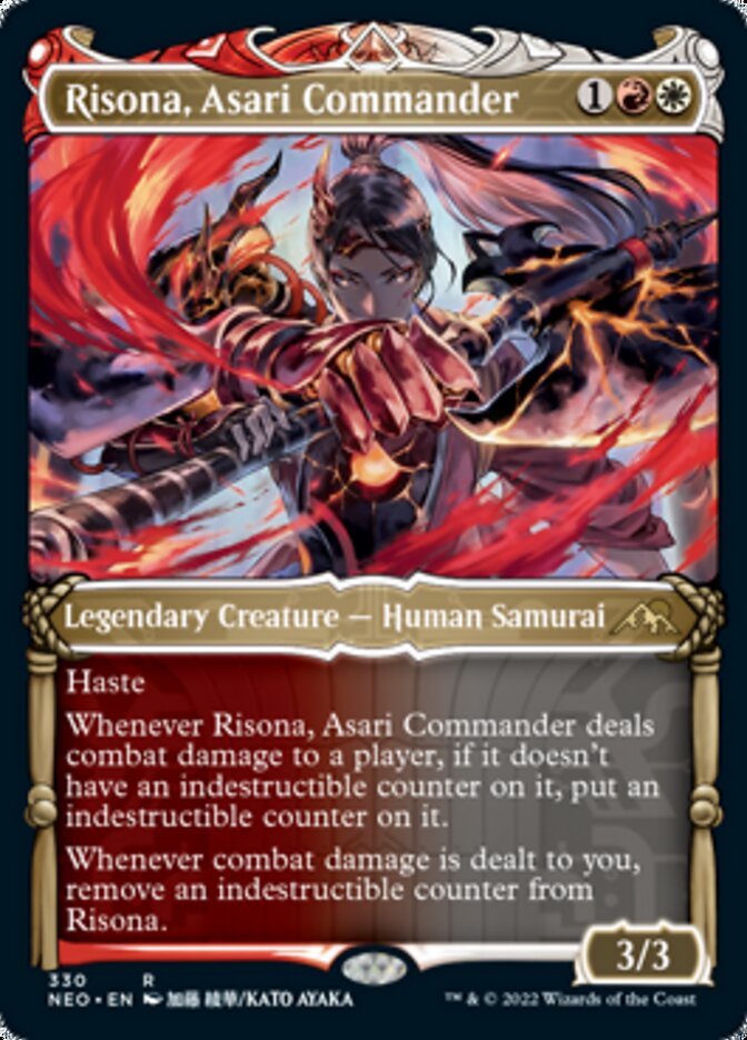 Risona, Asari Commander (Showcase Samurai) [Kamigawa: Neon Dynasty] | Game Grid - Logan