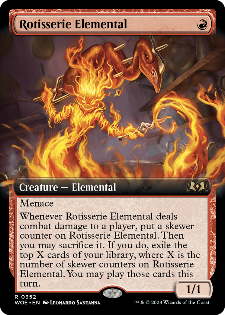 Rotisserie Elemental (Extended Art) [Wilds of Eldraine] | Game Grid - Logan