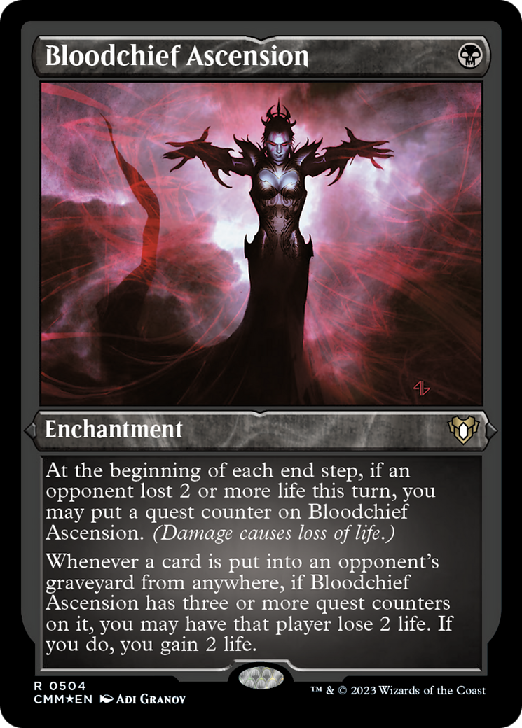Bloodchief Ascension (Foil Etched) [Commander Masters] | Game Grid - Logan