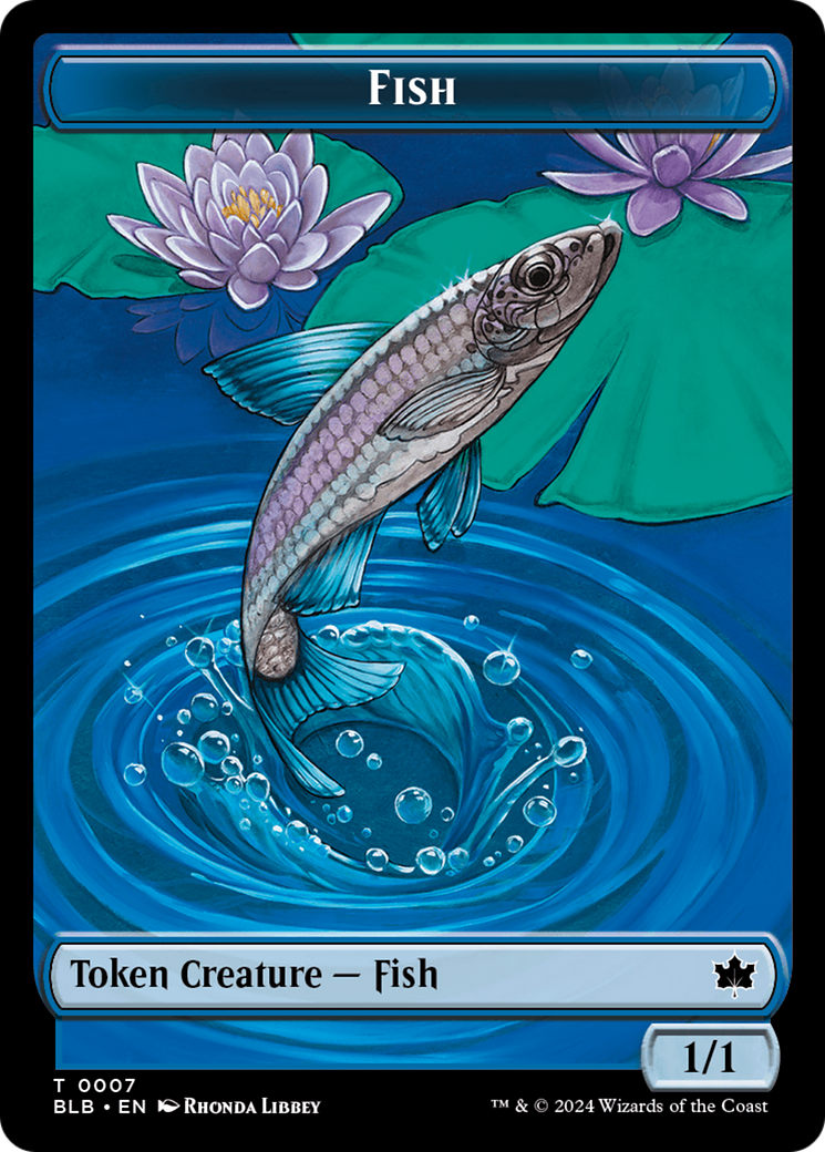 Fish // Tender Wildguide Double-Sided Token [Bloomburrow Tokens] | Game Grid - Logan