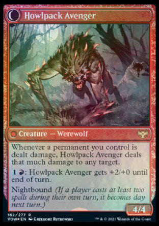 Ill-Tempered Loner // Howlpack Avenger [Innistrad: Crimson Vow Prerelease Promos] | Game Grid - Logan