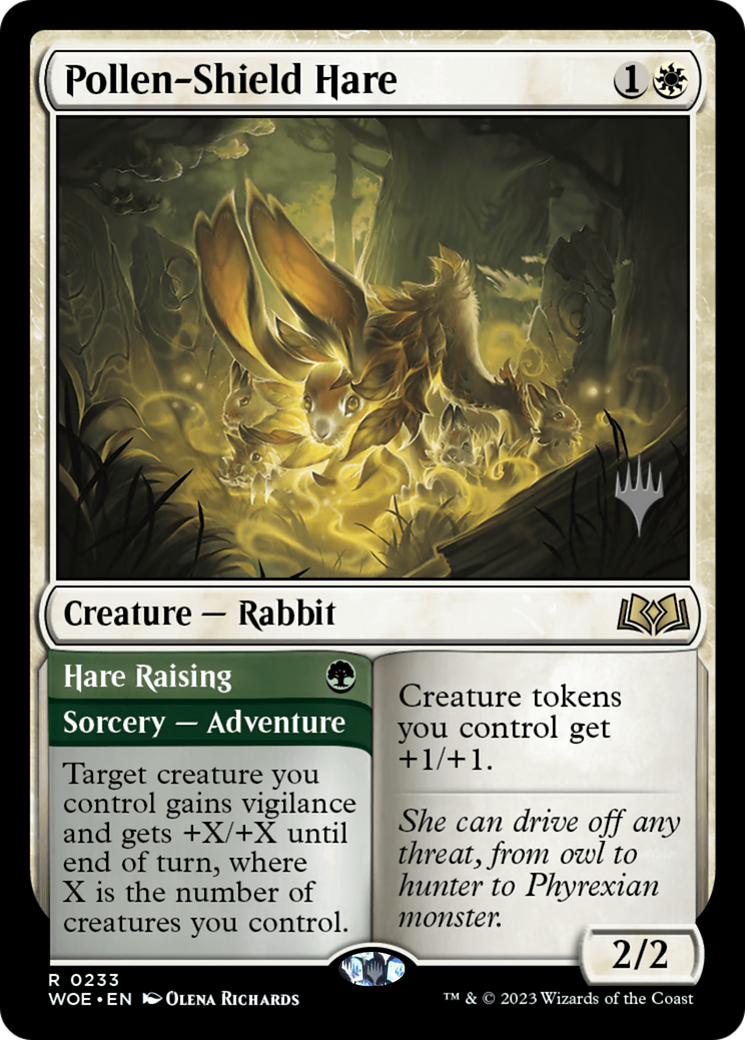 Pollen-Shield Hare // Hare Raising (Promo Pack) [Wilds of Eldraine Promos] | Game Grid - Logan