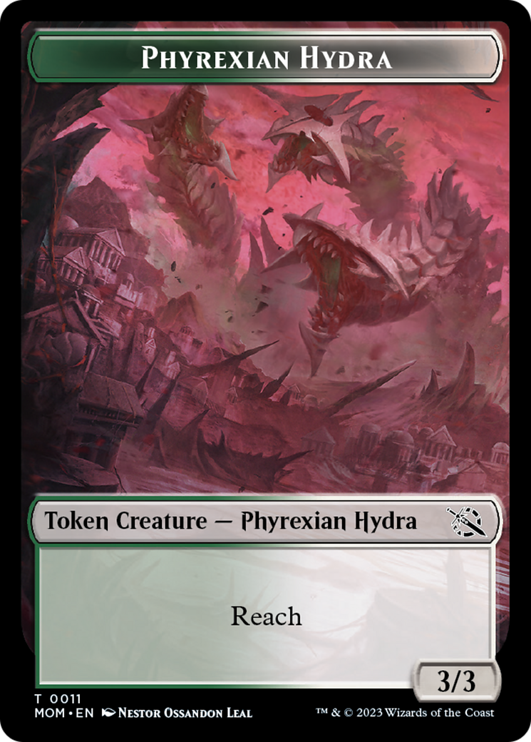 Warrior // Phyrexian Hydra (11) Double-Sided Token [March of the Machine Tokens] | Game Grid - Logan