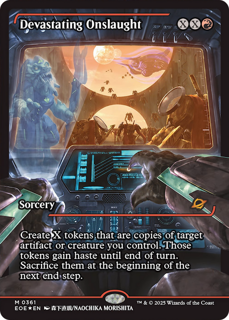 Devastating Onslaught (0361) (Showcase) [Edge of Eternities] | Game Grid - Logan