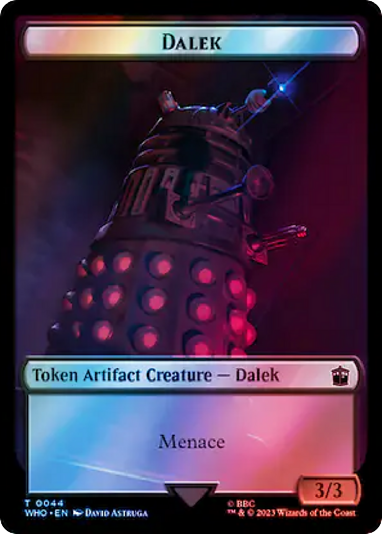 Dalek // Beast Double-Sided Token (Surge Foil) [Doctor Who Tokens] | Game Grid - Logan