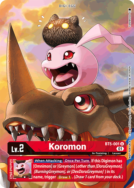 Koromon [BT5-001] (Premier Event) [Battle of Omni Promos] | Game Grid - Logan