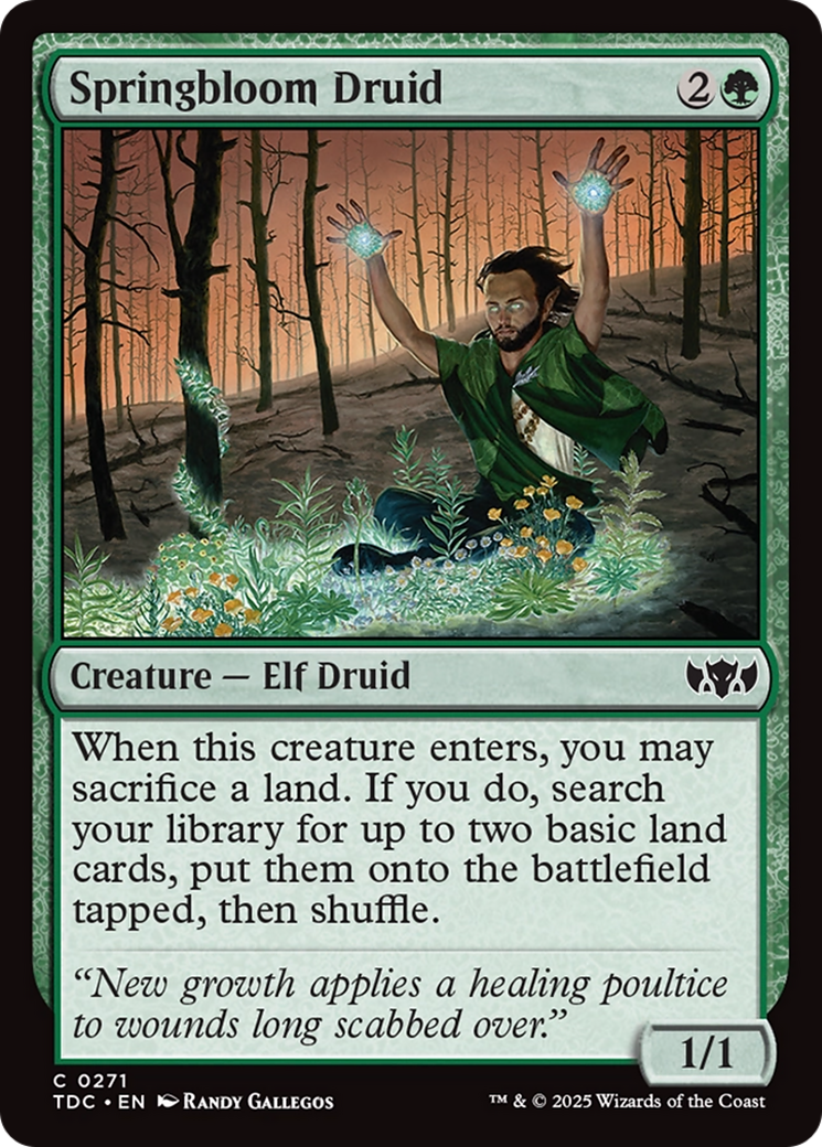 Springbloom Druid [Tarkir: Dragonstorm Commander] | Game Grid - Logan