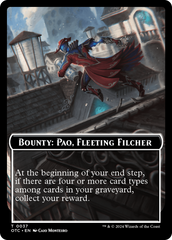 Bounty: Paq, Fleeting Filcher // Bounty Rules Double-Sided Token [Outlaws of Thunder Junction Commander Tokens] | Game Grid - Logan