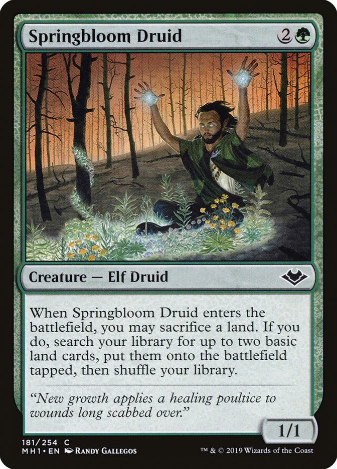 Springbloom Druid [Modern Horizons] | Game Grid - Logan