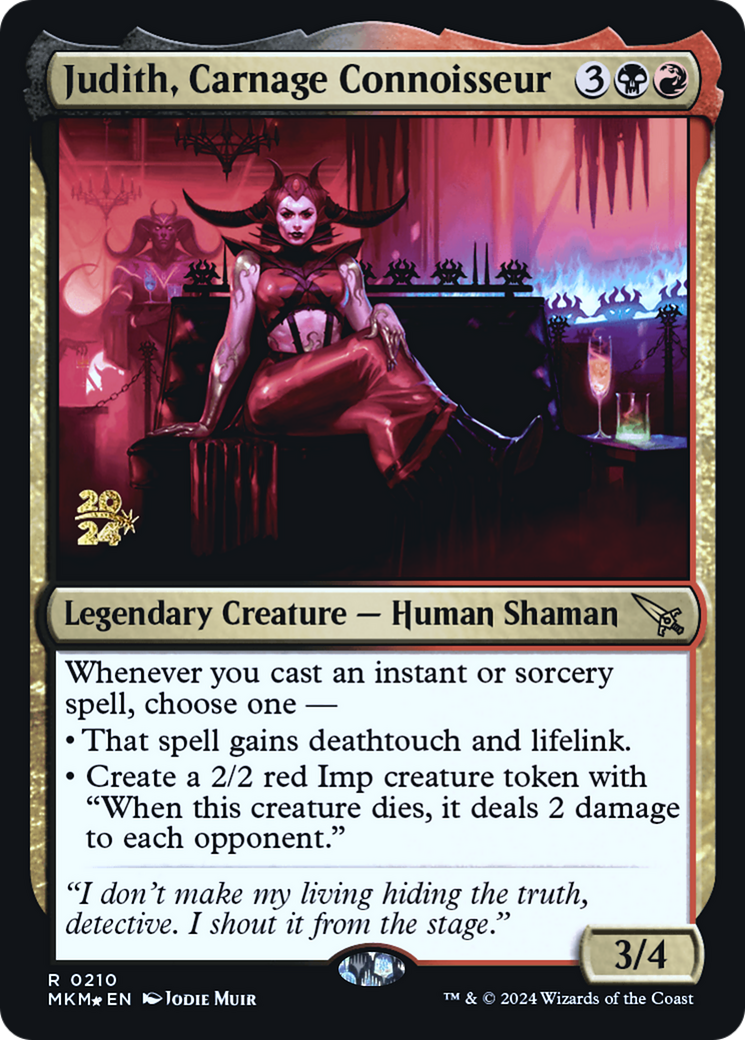 Judith, Carnage Connoisseur [Murders at Karlov Manor Prerelease Promos] | Game Grid - Logan