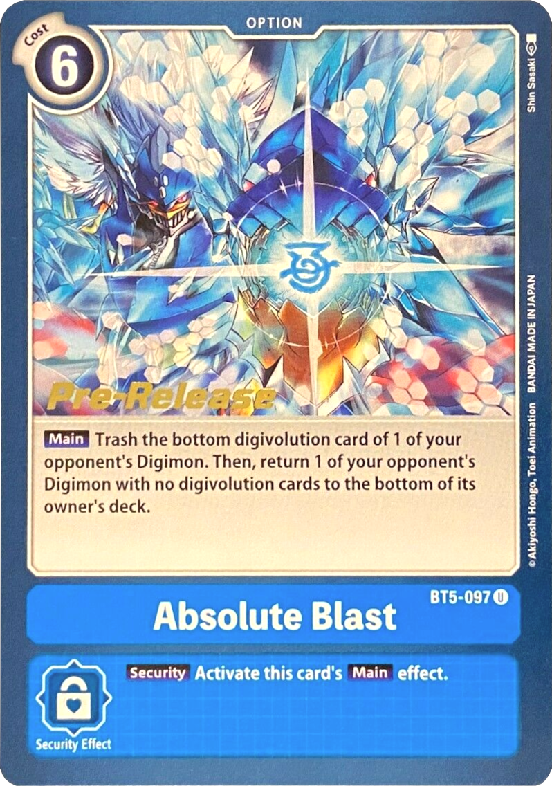 Absolute Blast [BT5-097] [Battle of Omni Pre-Release Promos] | Game Grid - Logan