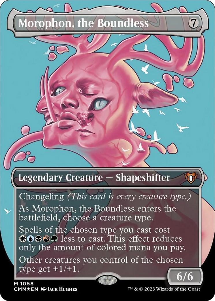 Morophon, the Boundless (Borderless Textured Foil Frame Break) [Commander Masters] | Game Grid - Logan