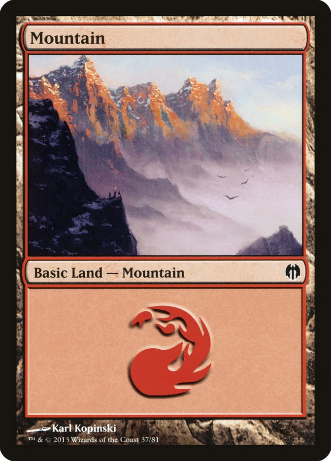 Mountain (37) [Duel Decks: Heroes vs. Monsters] | Game Grid - Logan