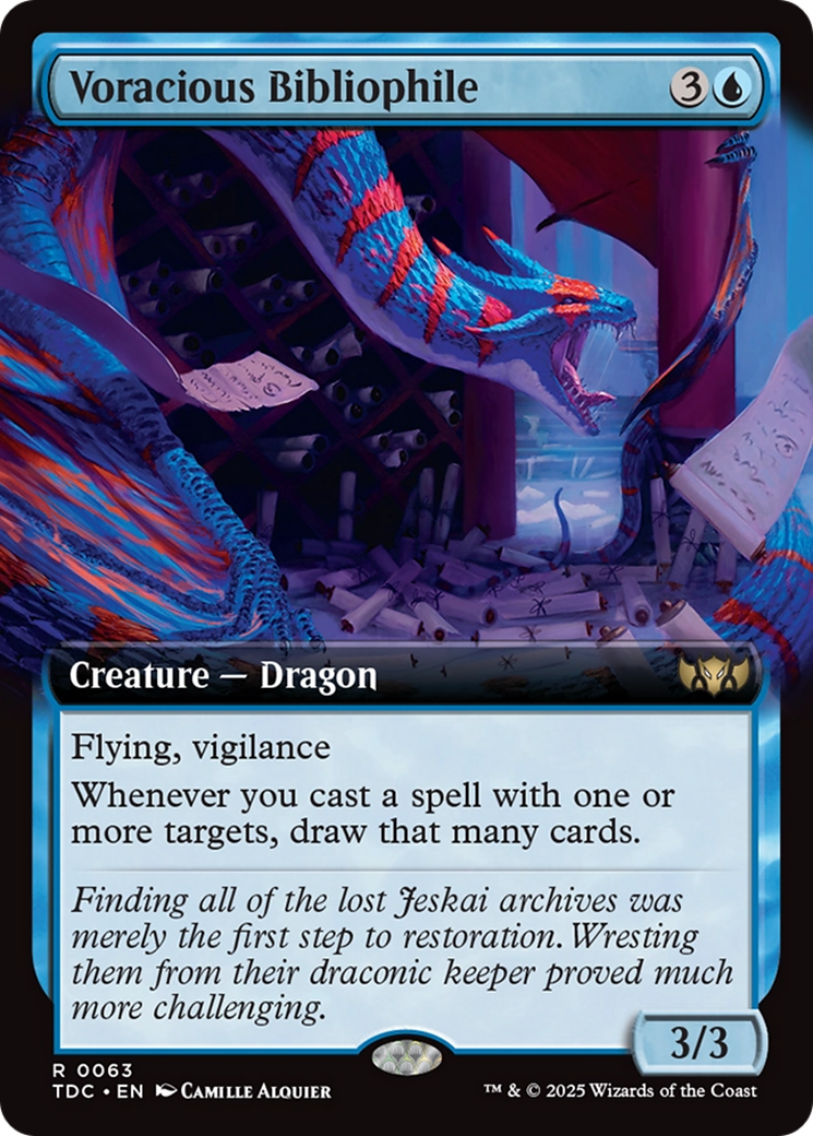 Voracious Bibliophile (Extended Art) [Tarkir: Dragonstorm Commander] | Game Grid - Logan