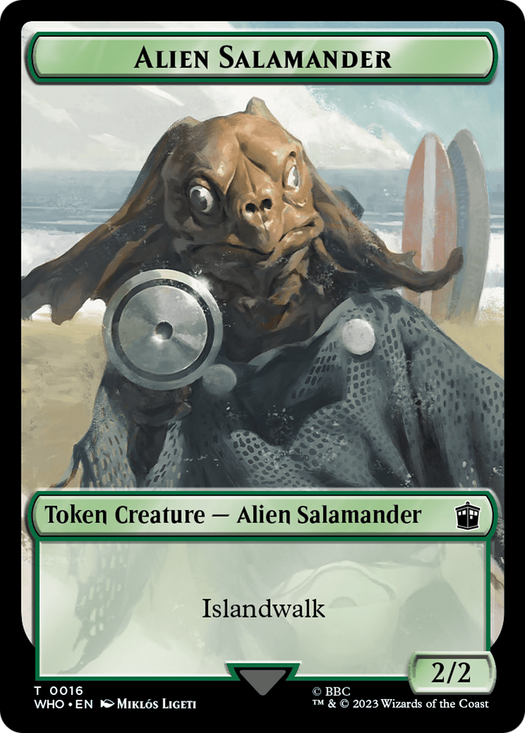 Alien Salamander // Mutant Double-Sided Token [Doctor Who Tokens] | Game Grid - Logan