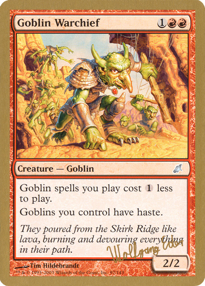 Goblin Warchief (Wolfgang Eder) [World Championship Decks 2003] | Game Grid - Logan