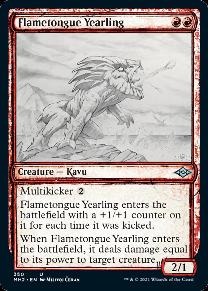 Flametongue Yearling (Sketch) [Modern Horizons 2] | Game Grid - Logan