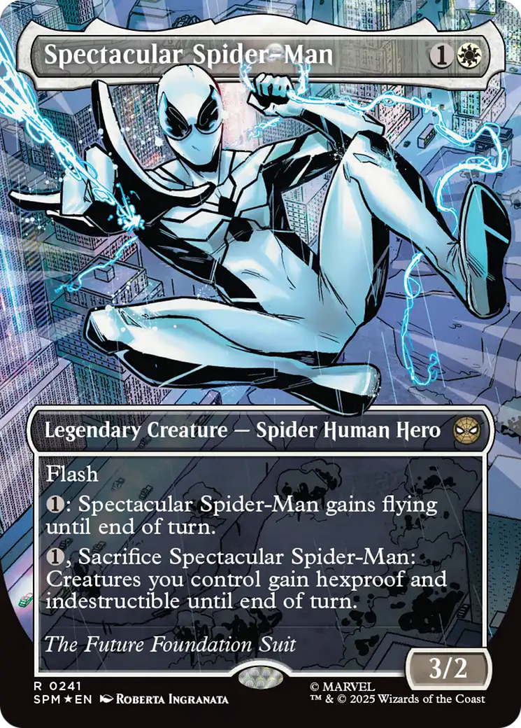 Spectacular Spider-Man (0241) (Borderless) (Textured Foil) [Marvel's Spider-Man] | Game Grid - Logan