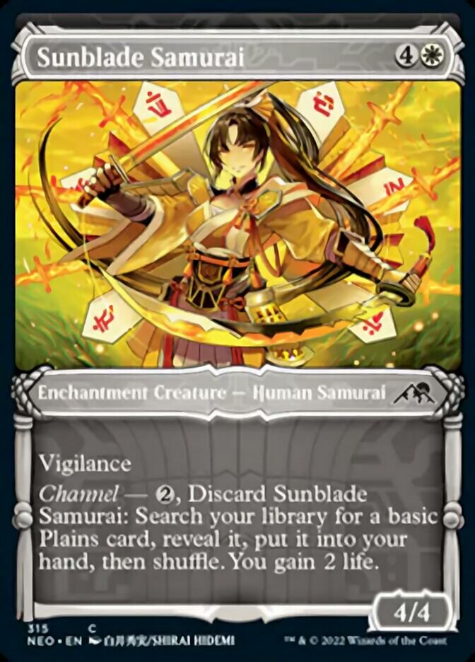 Sunblade Samurai (Showcase Samurai) [Kamigawa: Neon Dynasty] | Game Grid - Logan