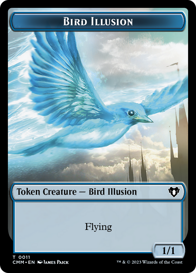 Spirit (0039) // Bird Illusion Double-Sided Token [Commander Masters Tokens] | Game Grid - Logan