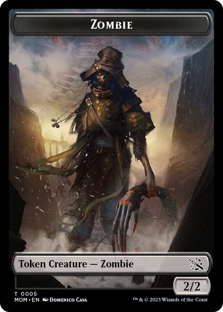 Warrior // Zombie Double-Sided Token [March of the Machine Tokens] | Game Grid - Logan