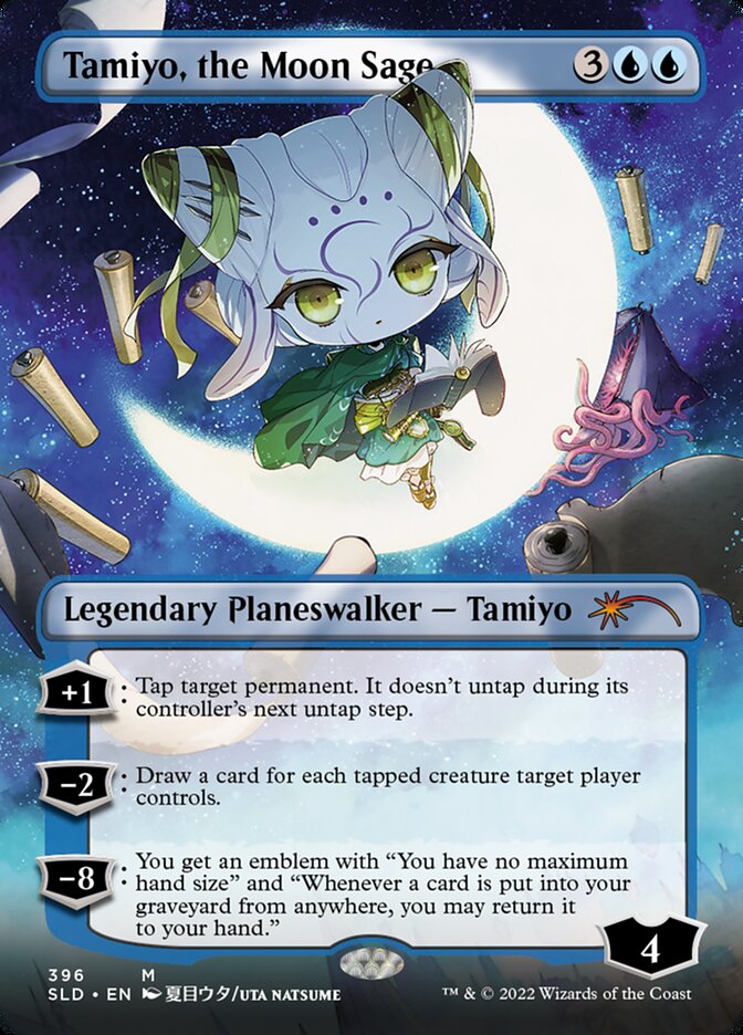 Tamiyo, the Moon Sage (Borderless) [Secret Lair Drop Series] | Game Grid - Logan