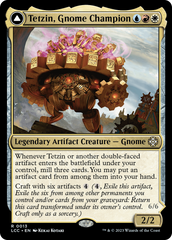 Tetzin, Gnome Champion // The Golden-Gear Colossus [The Lost Caverns of Ixalan Commander] | Game Grid - Logan