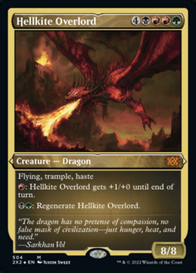 Hellkite Overlord (Foil Etched) [Double Masters 2022] | Game Grid - Logan