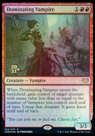 Dominating Vampire [Innistrad: Crimson Vow Prerelease Promos] | Game Grid - Logan