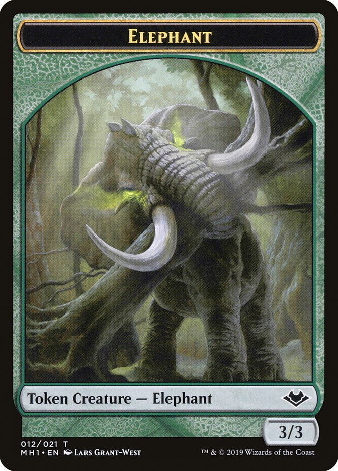 Goblin (010) // Elephant (012) Double-Sided Token [Modern Horizons Tokens] | Game Grid - Logan