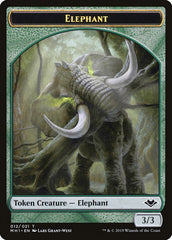 Elemental (008) // Elephant (012) Double-Sided Token [Modern Horizons Tokens] | Game Grid - Logan