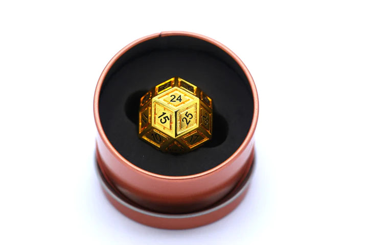 Titan's Fist Metal D30 Dice - Gold with Black | Game Grid - Logan