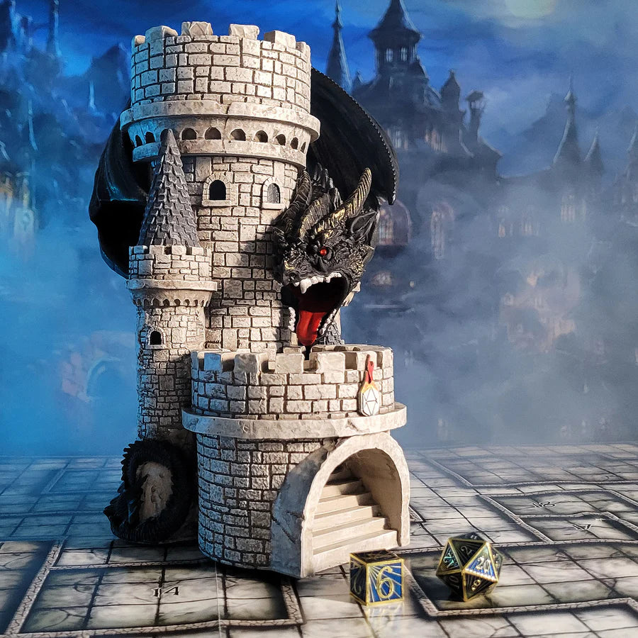 Dragons Keep Dice Tower - Black Dragon | Game Grid - Logan