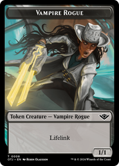 Treasure // Human Rogue Double-Sided Token [Outlaws of Thunder Junction Tokens] | Game Grid - Logan