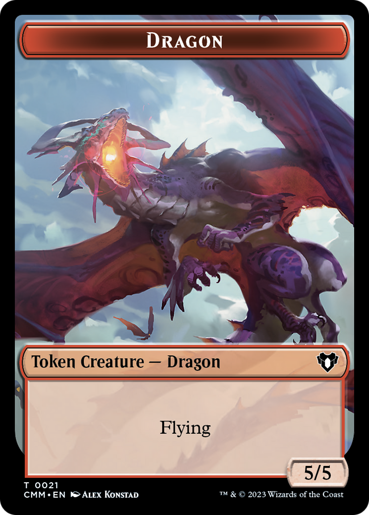 Dragon Token (21) [Commander Masters Tokens] | Game Grid - Logan