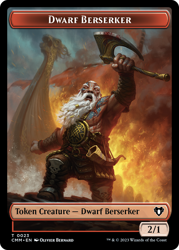 Dwarf Berserker Token [Commander Masters Tokens] | Game Grid - Logan