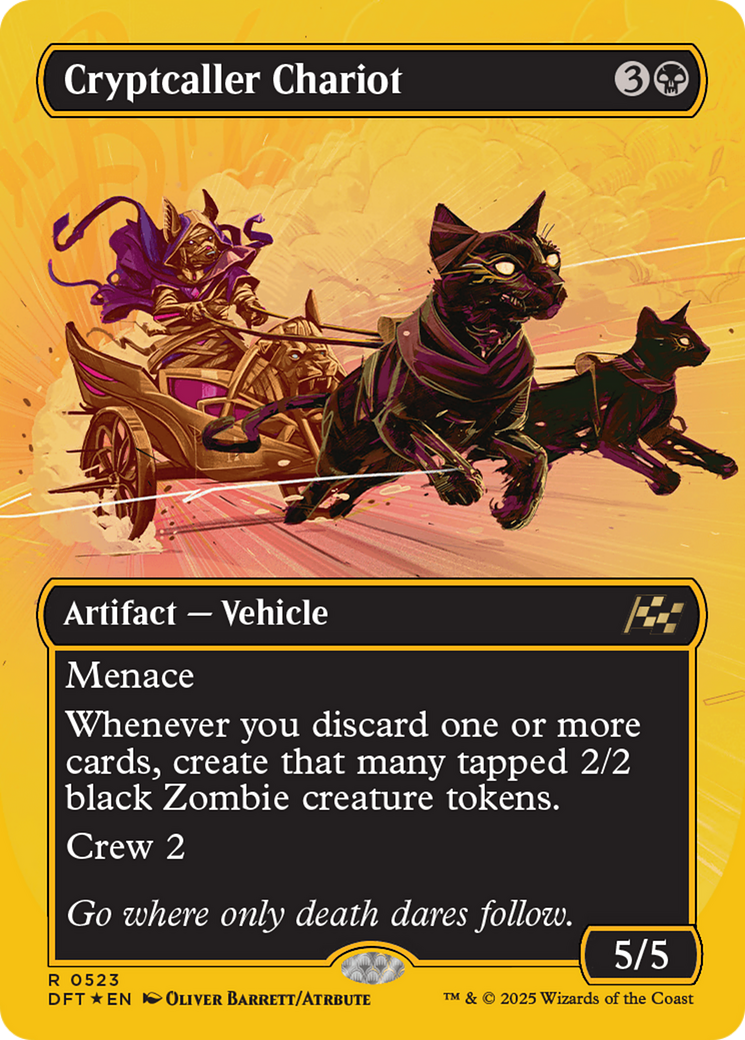 Cryptcaller Chariot (Borderless) (First-Place Foil) [Aetherdrift] | Game Grid - Logan