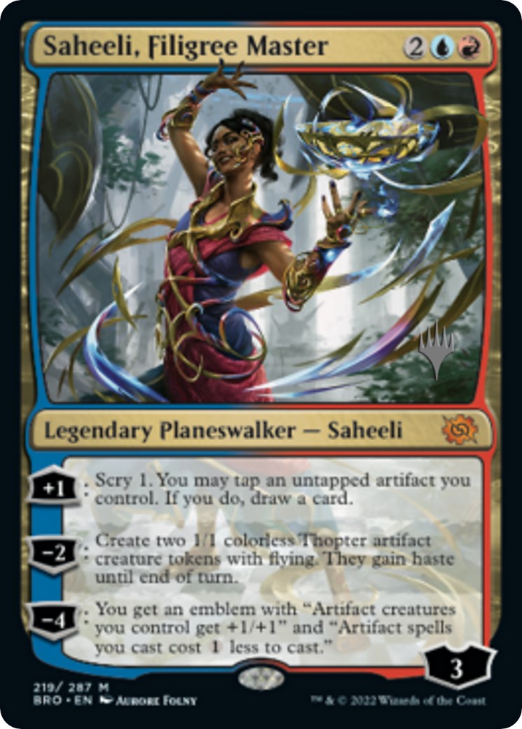 Saheeli, Filigree Master (Promo Pack) [The Brothers' War Promos] | Game Grid - Logan