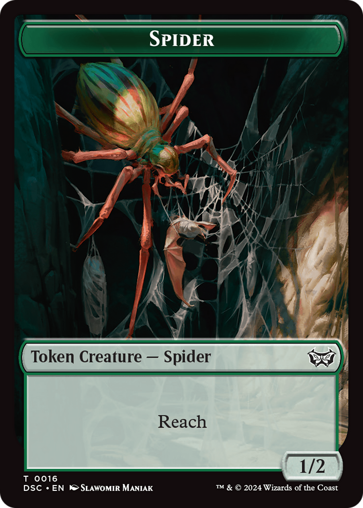 Treefolk // Spider Double-Sided Token [Duskmourn: House of Horror Commander Tokens] | Game Grid - Logan