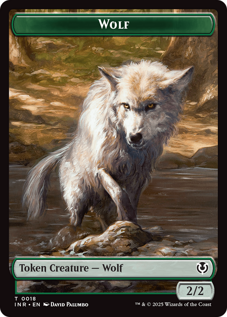 Wolf (0018) // Emblem - Arlinn, Embraces by the Moon Double-Sided Token [Innistrad Remastered Tokens] | Game Grid - Logan