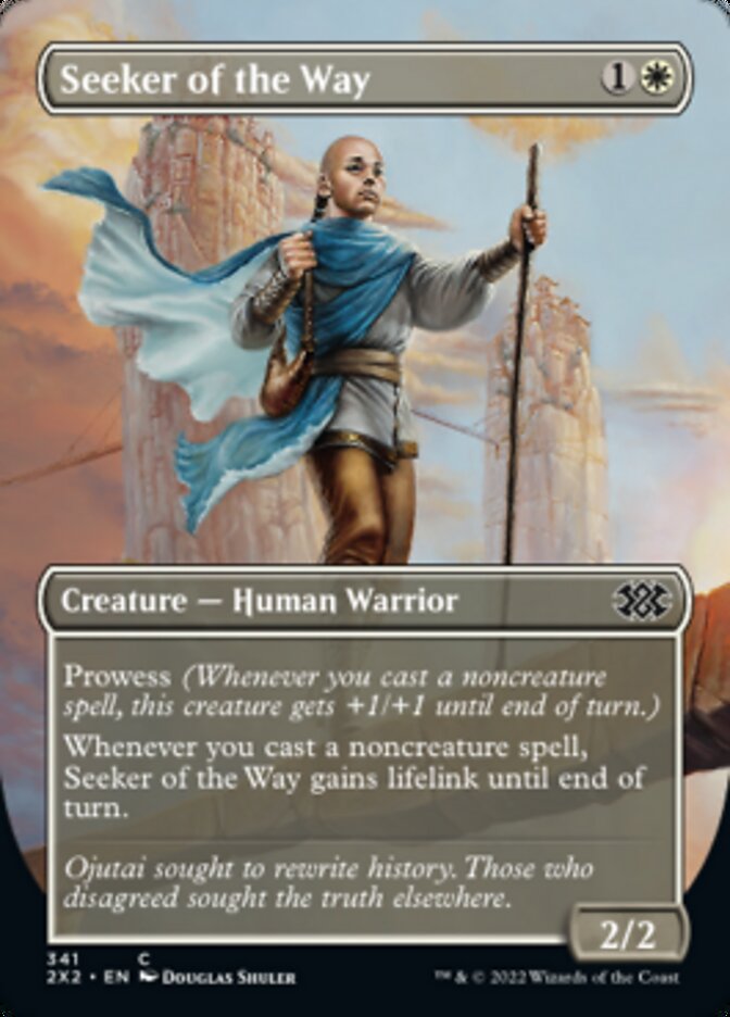 Seeker of the Way (Borderless Alternate Art) [Double Masters 2022] | Game Grid - Logan