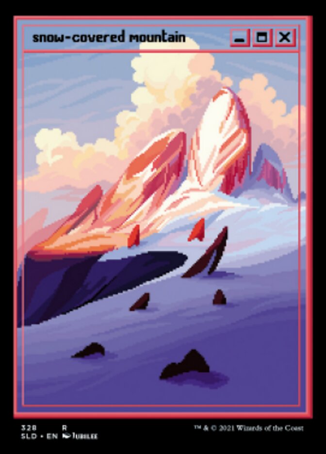 Snow-Covered Mountain (Foil Etched) [Secret Lair Drop Series] | Game Grid - Logan