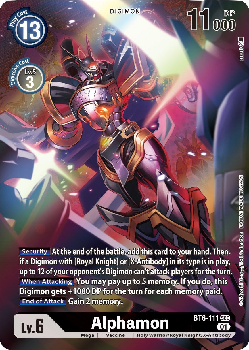 Alphamon [BT6-111] (Alternative Art) [Xros Encounter] | Game Grid - Logan