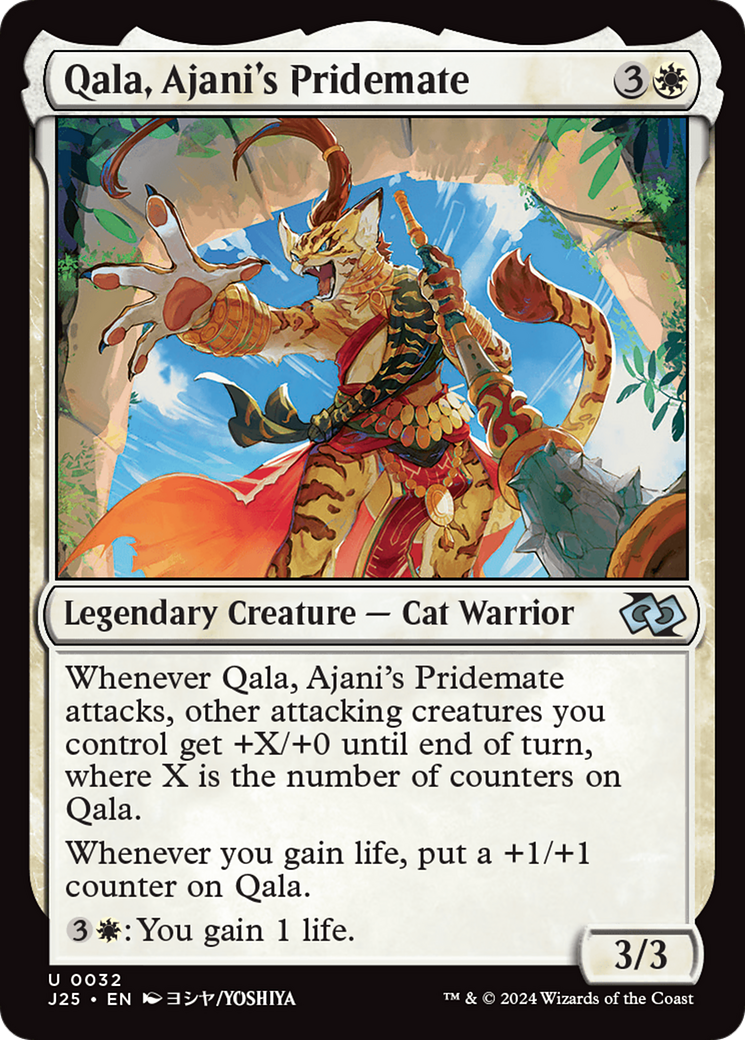 Qala, Ajani's Pridemate (Anime) [Foundations Jumpstart] | Game Grid - Logan