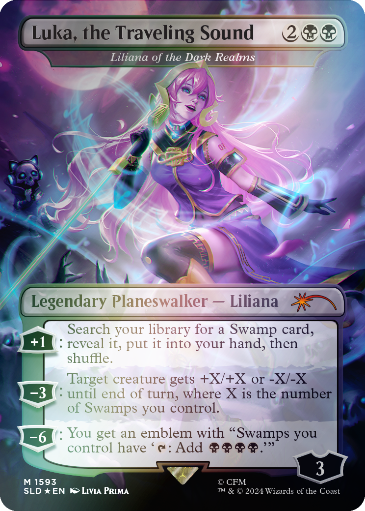 Luka, the Traveling Sound - Liliana of the Dark Realms (Rainbow Foil) [Secret Lair Drop Series] | Game Grid - Logan